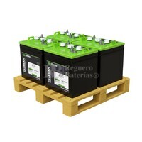 Pack 4 bateras QUASAR QSRF-105 T-105 | 6 Voltios 225 Amperios 